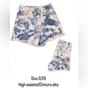 Fashion Nova high waist shorts. Some stretch but not a lot.